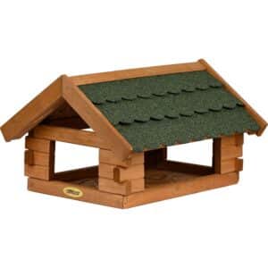 Dobar Vogelhaus Blockhaus mit Bitumendach 38 cm x 31 cm x 23 cm FSC®