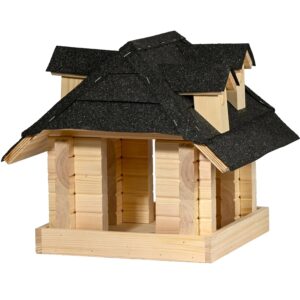 Dobar Vogelhaus Nero XL Massivholz Hängend 37 cm x 37 cm x 33