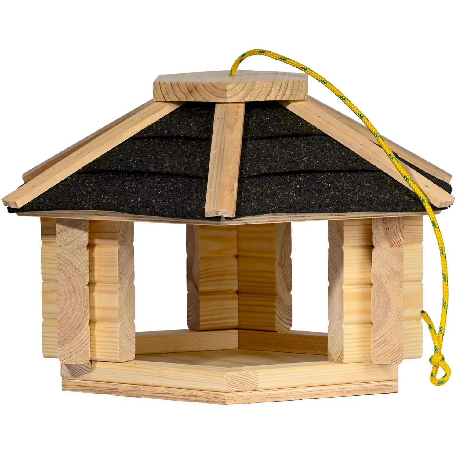 Dobar Vogelhaus Zwart XL Massivholz 40 cm x 34