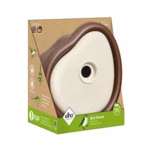 Elho Vogelhaus Organic 25 cm Braun-Weiß