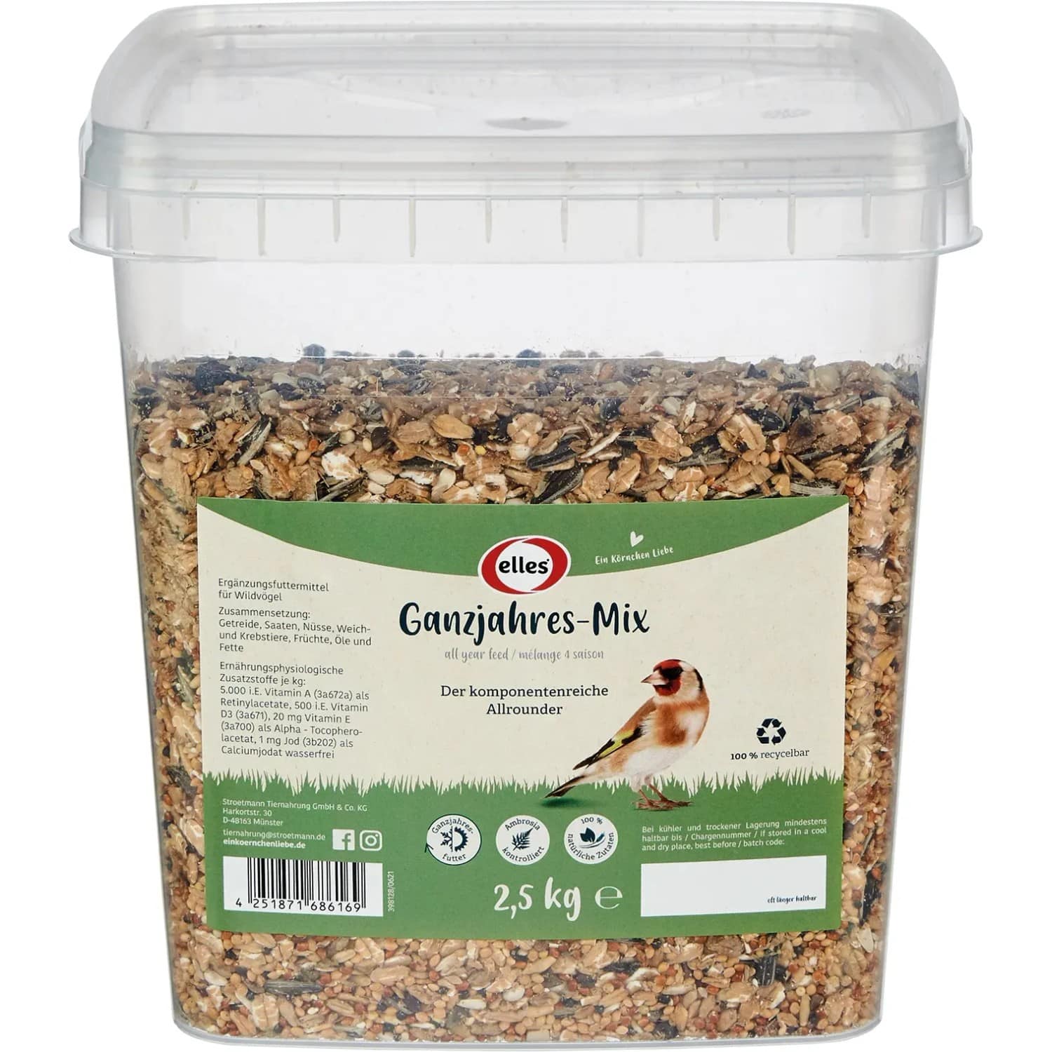 Elles Wildvogelfutter Ganzjahres-Mix 2
