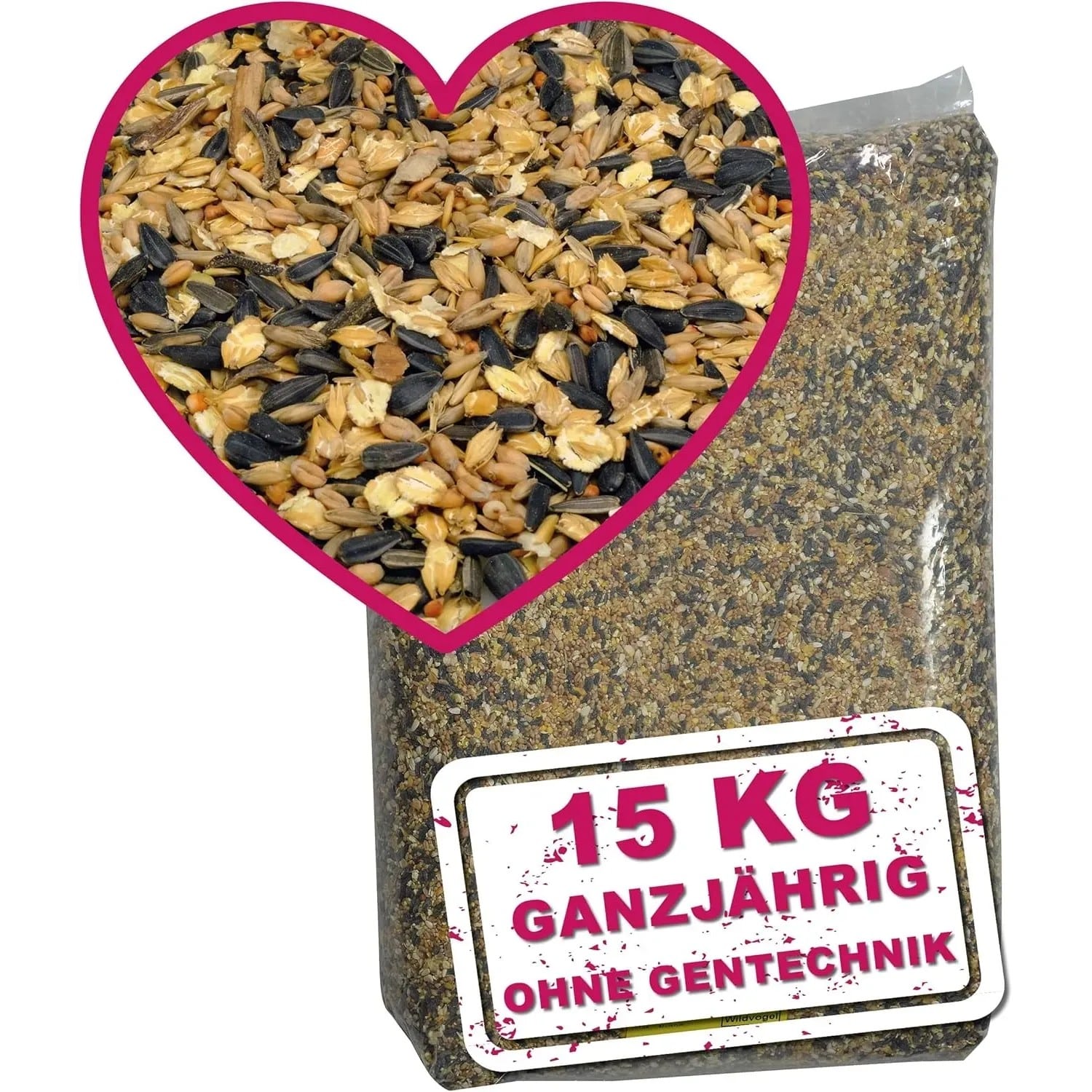 MeinWildvogel WILDVOGEL VITAL BASIC 15 Kg Vogelfutter Streufutter für Vögel Ganzjahresfutter und Perfekt für Kleine und Große Gartenvögel
