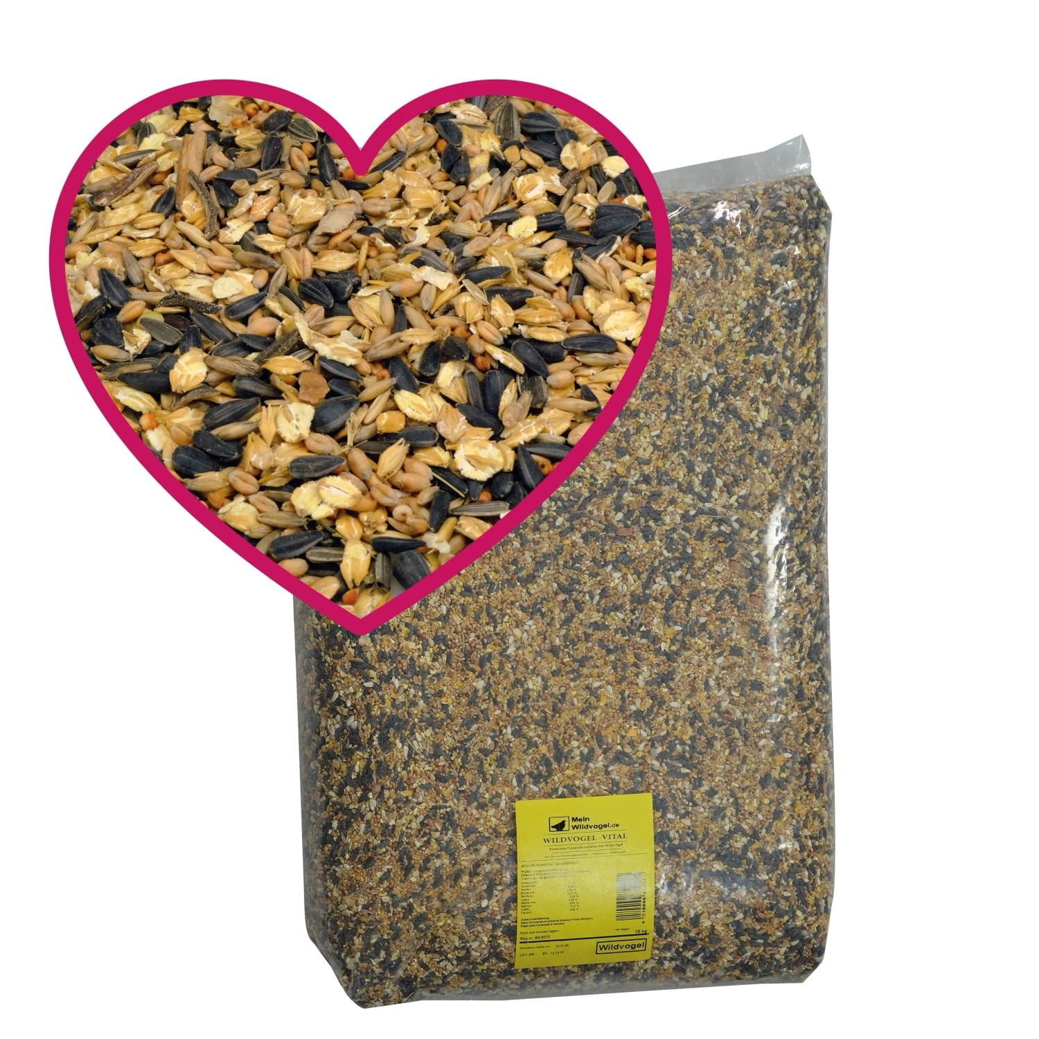 MeinWildvogel WILDVOGEL VITAL BASIC 30 Kg Vogelfutter Streufutter für Vögel Ganzjahresfutter und Perfekt für Kleine und Große Gartenvögel