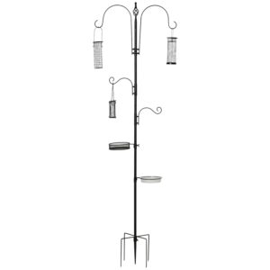 PawHut Vogel Futterstation Set mit 4 Haken