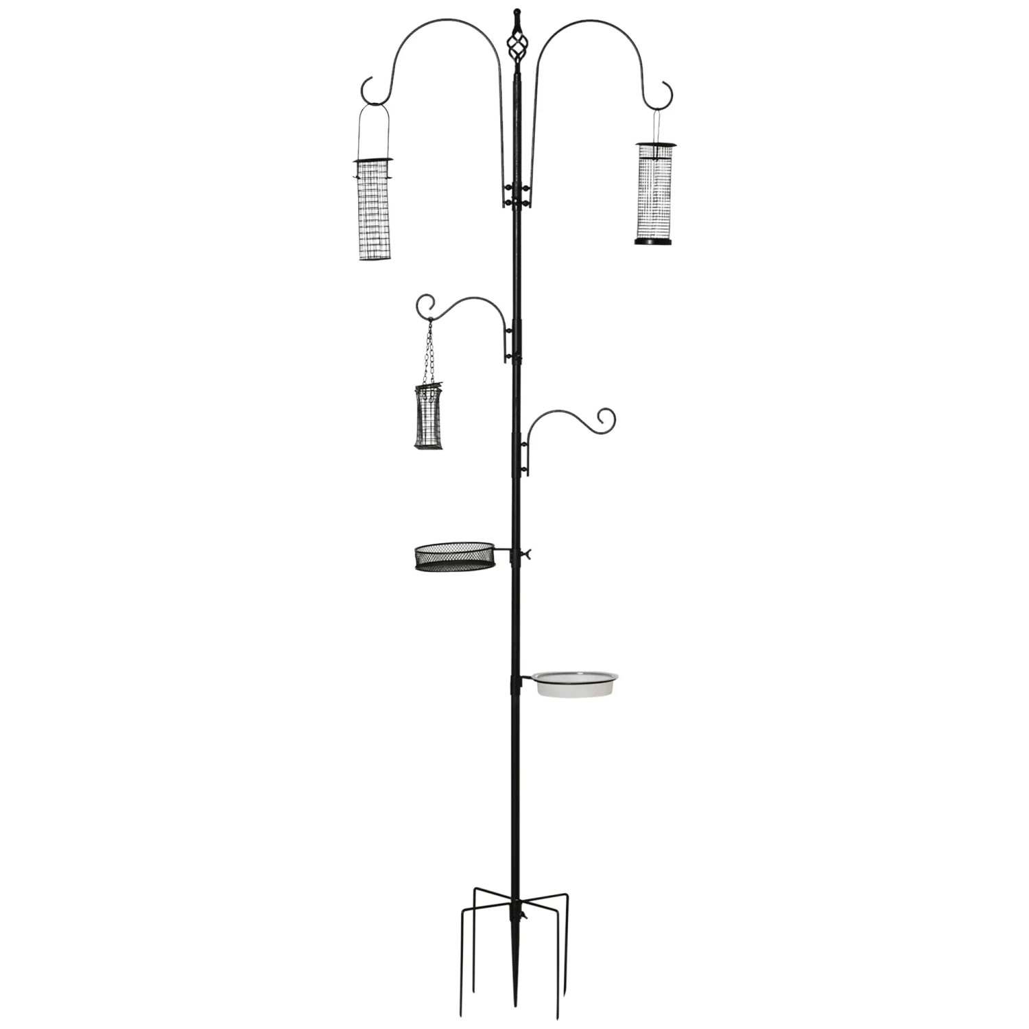 PawHut Vogel Futterstation Set mit 4 Haken