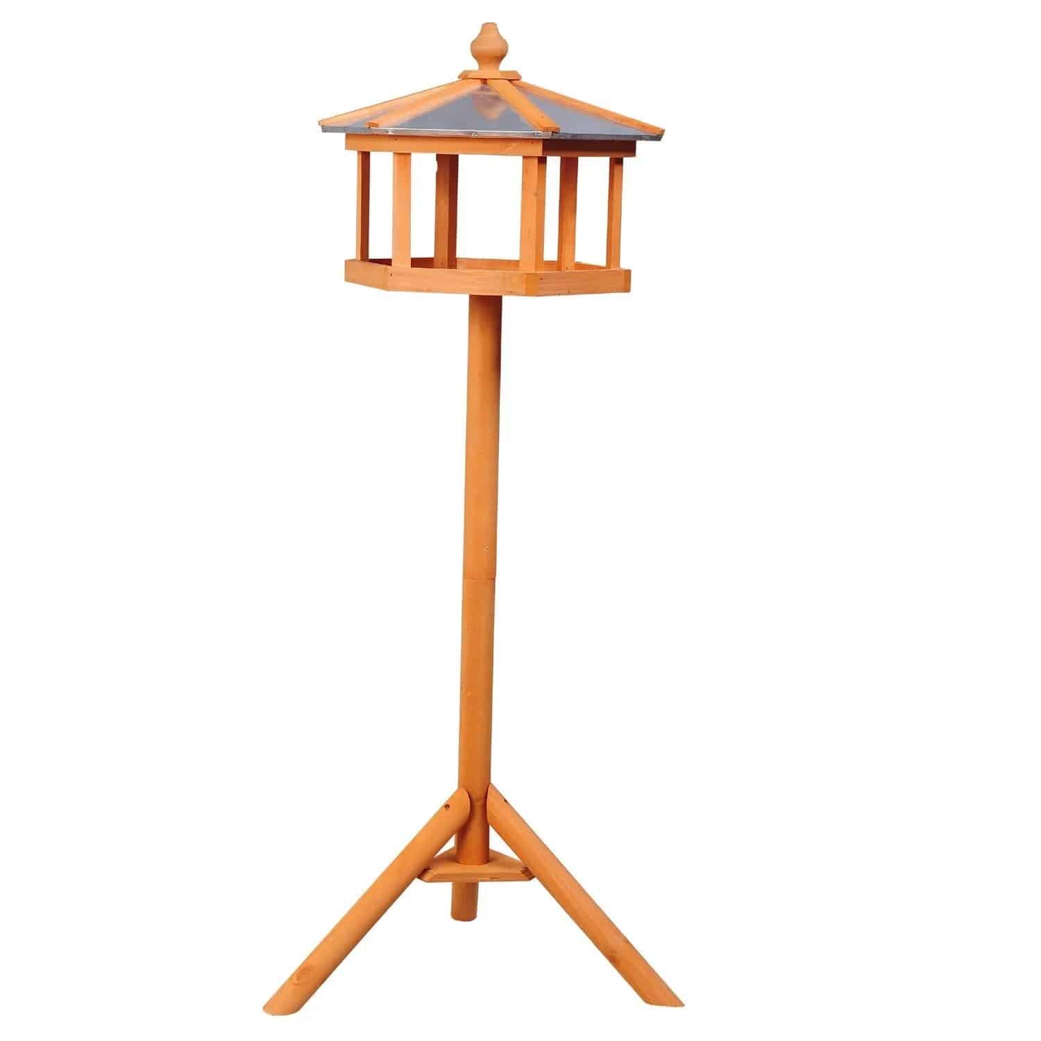 PawHut Vogelhaus Vogelhäuschen mit Ständer und Zinkdach 113x40x40 cm