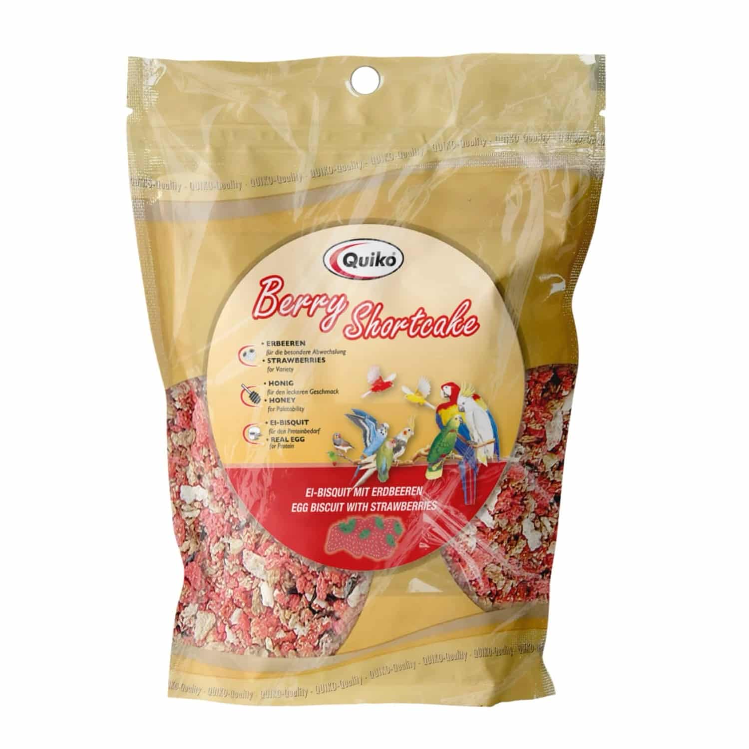 Quiko Vogelsnack Erdbeer-Bisquit mit Erdbeeren 125 g