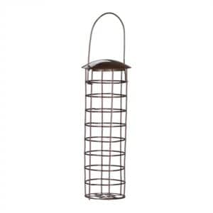 Relaxdays Meisenknödelhalter Eisen Kunststoff Braun zum Aufhängen 31 cm x 8