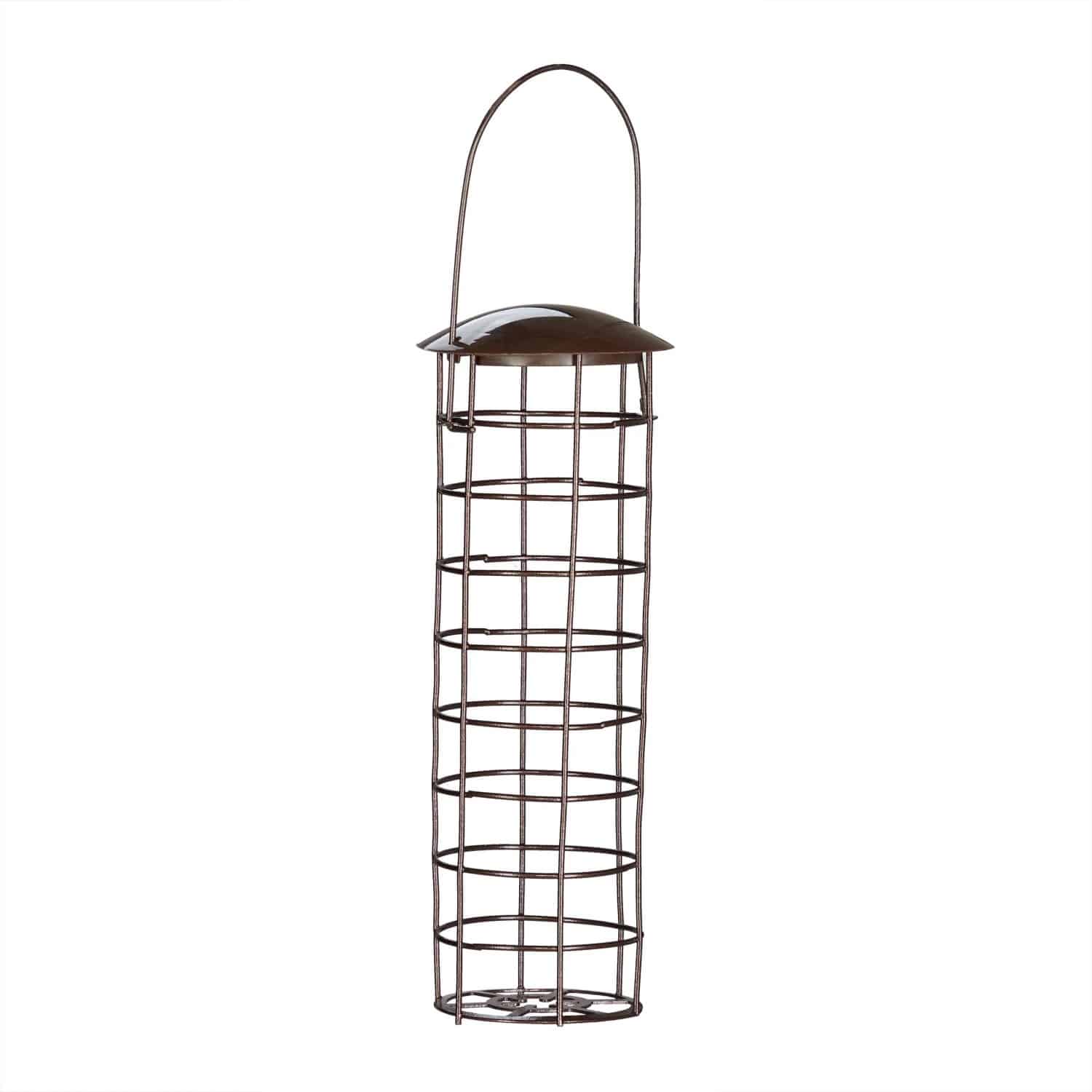 Relaxdays Meisenknödelhalter Eisen Kunststoff Braun zum Aufhängen 31 cm x 8