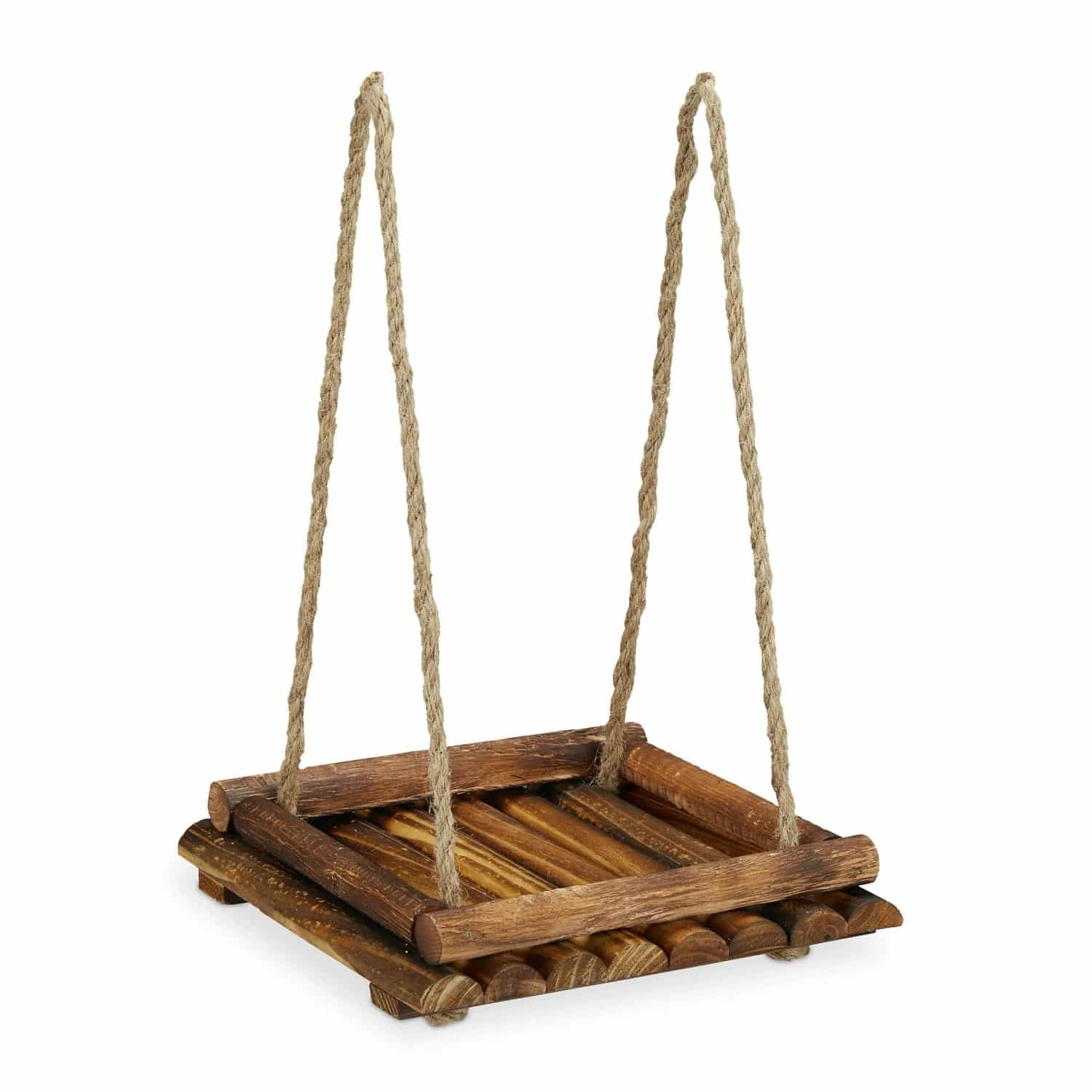Relaxdays Vogelfutterstation Holz Braun Aufhängbar 42 cm x 25 cm x 25 cm 610 g