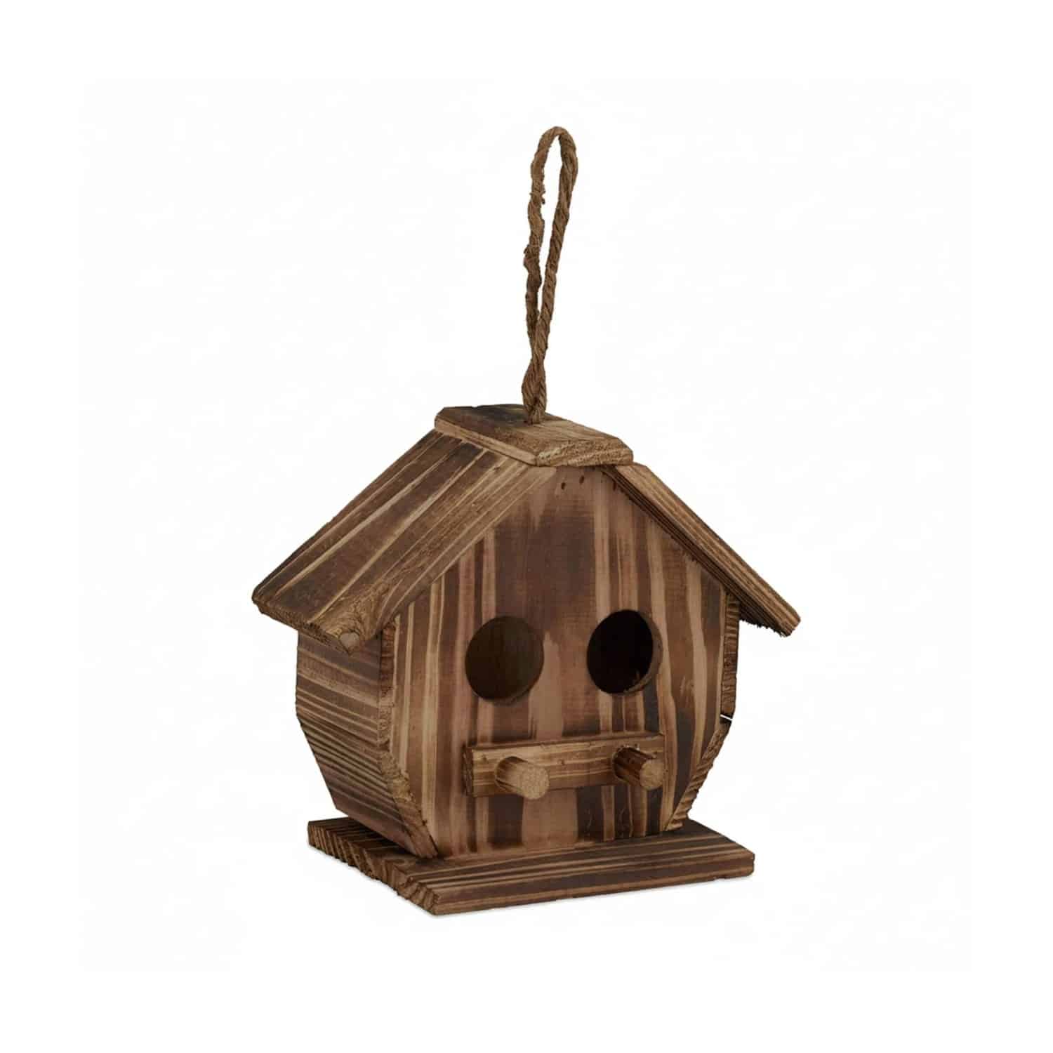 Relaxdays Vogelhaus Holz Natur Gebrannt 28