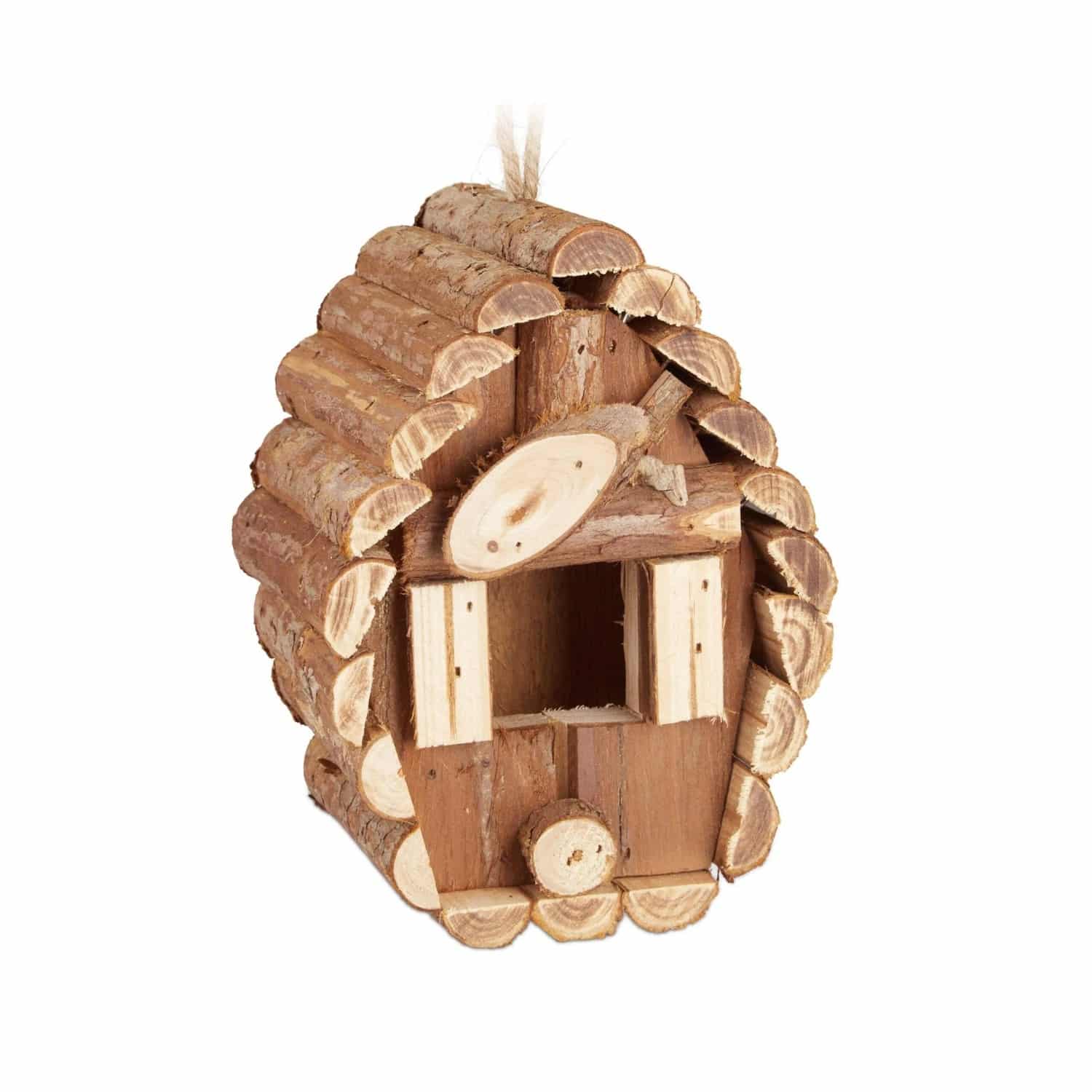 Relaxdays Vogelhaus Holz Natur Zum Aufhängen 24