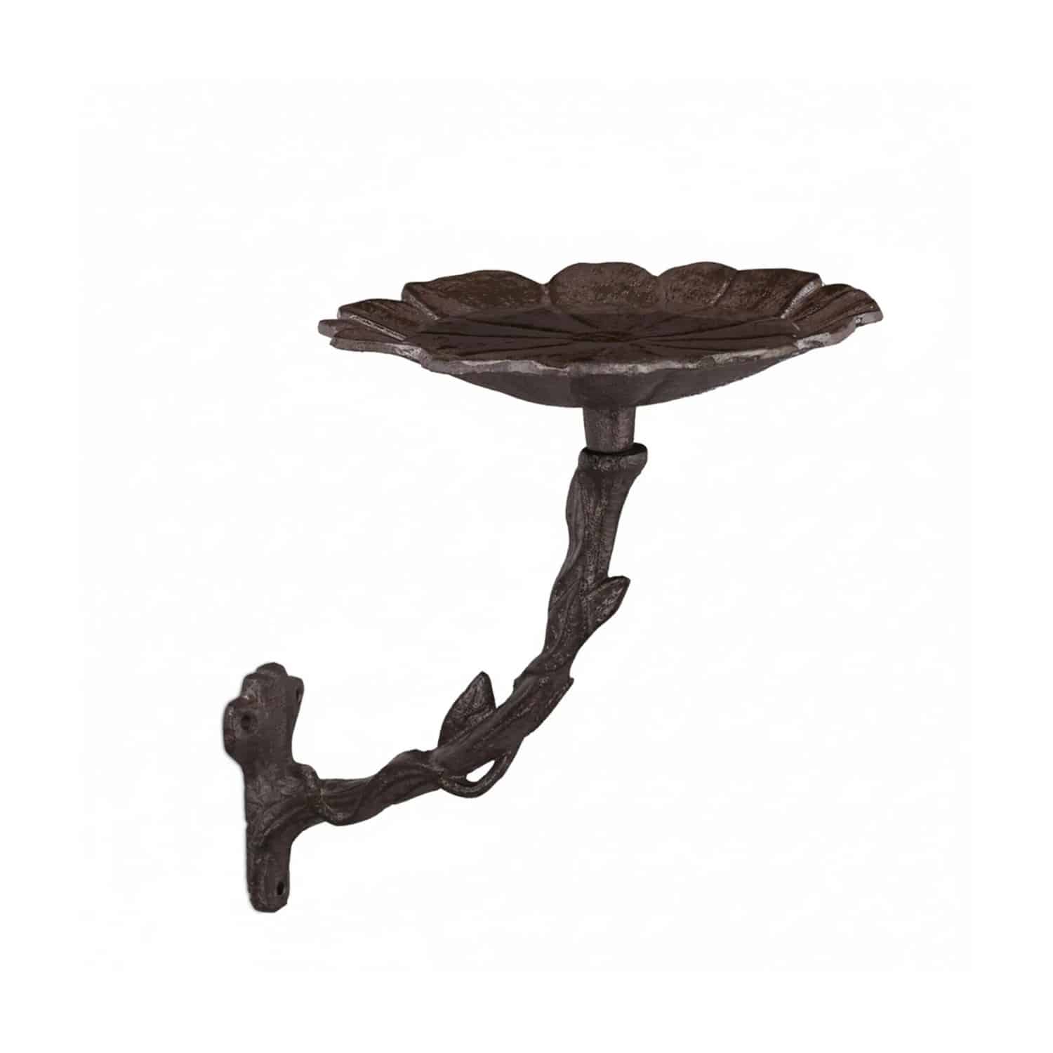 Relaxdays Vogeltränke Gusseisen Braun Wetterfest 20 cm x 17 cm x 21 cm 0