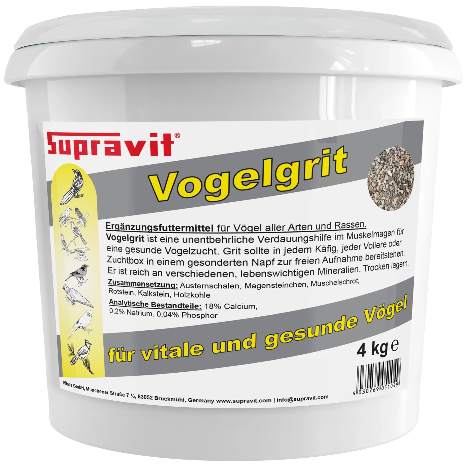 Supravit Vogelgrit Mineralgrit für Vögel und Geflügel