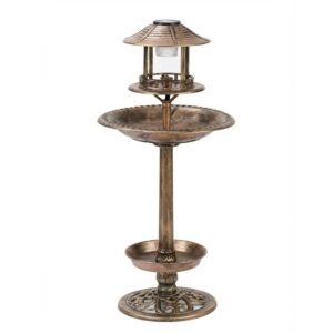 Westfalia Solar Vogelbad 4-In-1 Bronze Metall