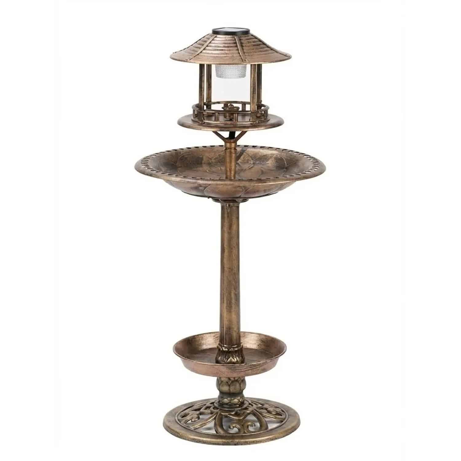 Westfalia Solar Vogelbad 4-In-1 Bronze Metall
