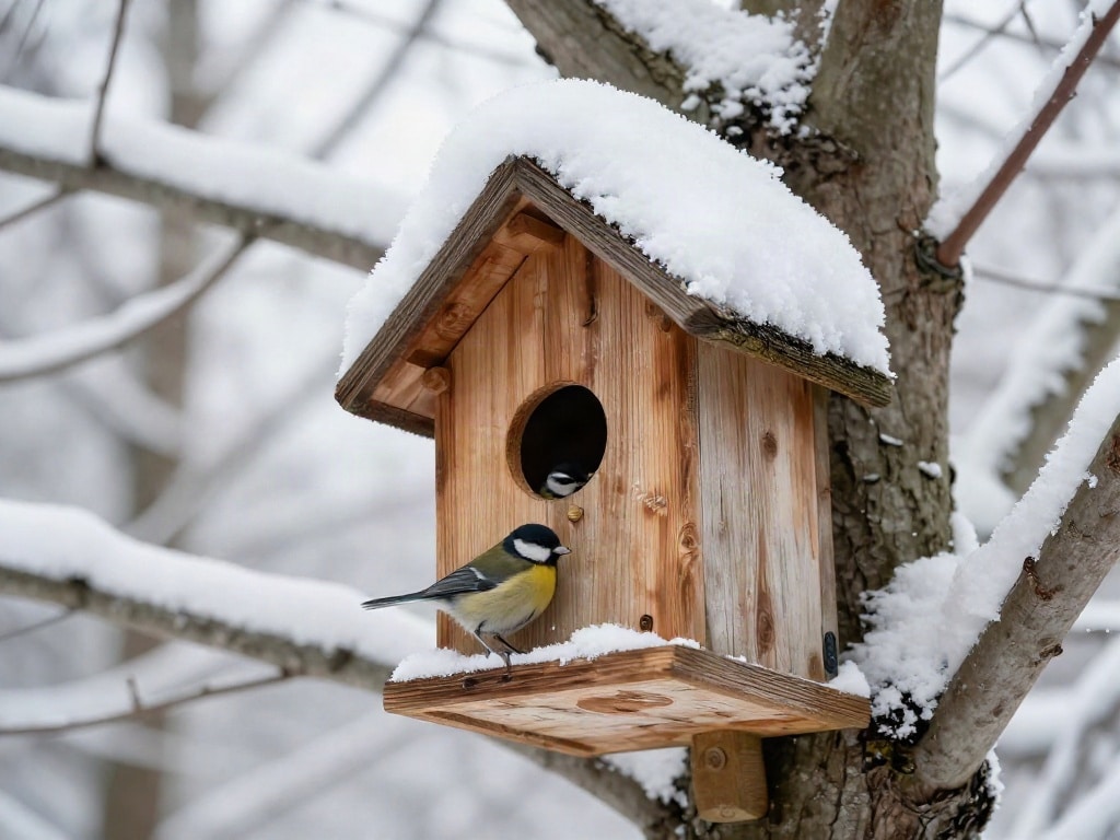 Nistkasten im Winter