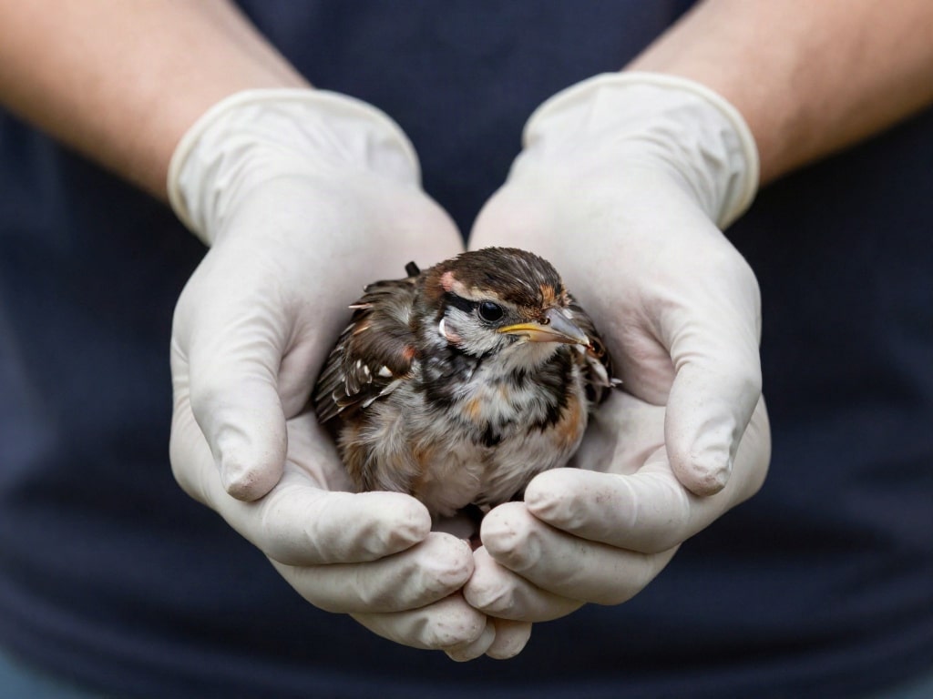 verletzten Vogel gefunden