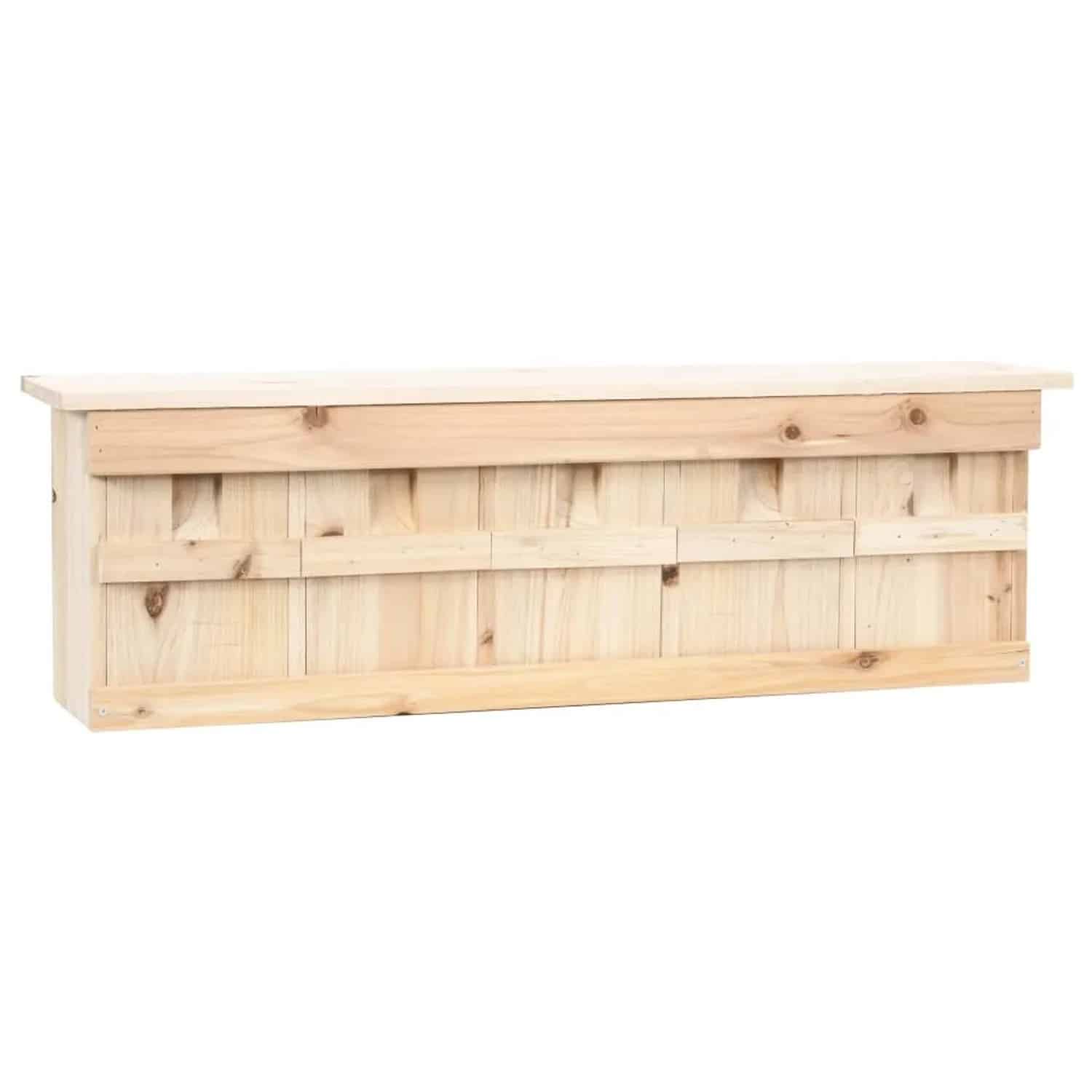 vidaXL Spatzenhaus 5-fach 68x15x21 cm Tannenholz
