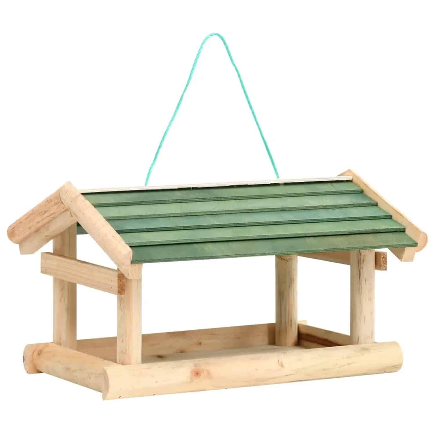 vidaXL Vogelfutterhaus Massivholz 35x29