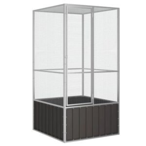 vidaXL Vogelkäfig Anthrazit 111x107x211