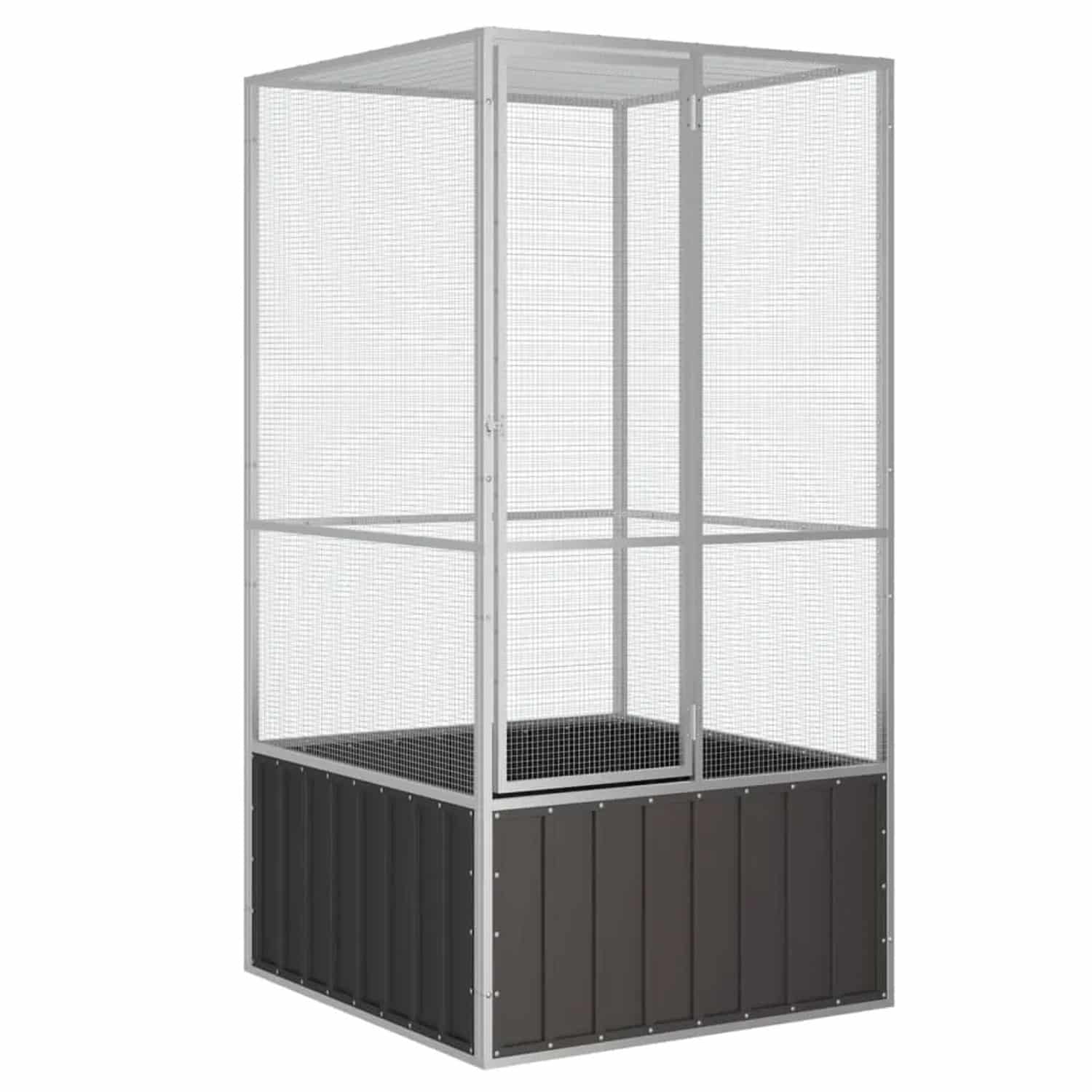 vidaXL Vogelkäfig Anthrazit 111x107x211