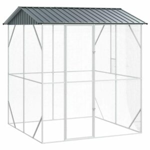 vidaXL Vogelkäfig Anthrazit 215 x 208 x 247 cm Verzinkter Stahl 3325152
