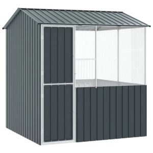 vidaXL Vogelkäfig Anthrazit 215 x 209 x 230 cm Verzinkter Stahl 3325170