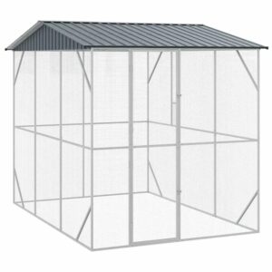 vidaXL Vogelkäfig Anthrazit 227 x 310 x 247 cm Verzinkter Stahl 3325160
