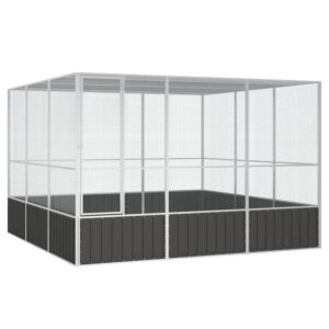 vidaXL Vogelkäfig Anthrazit 302