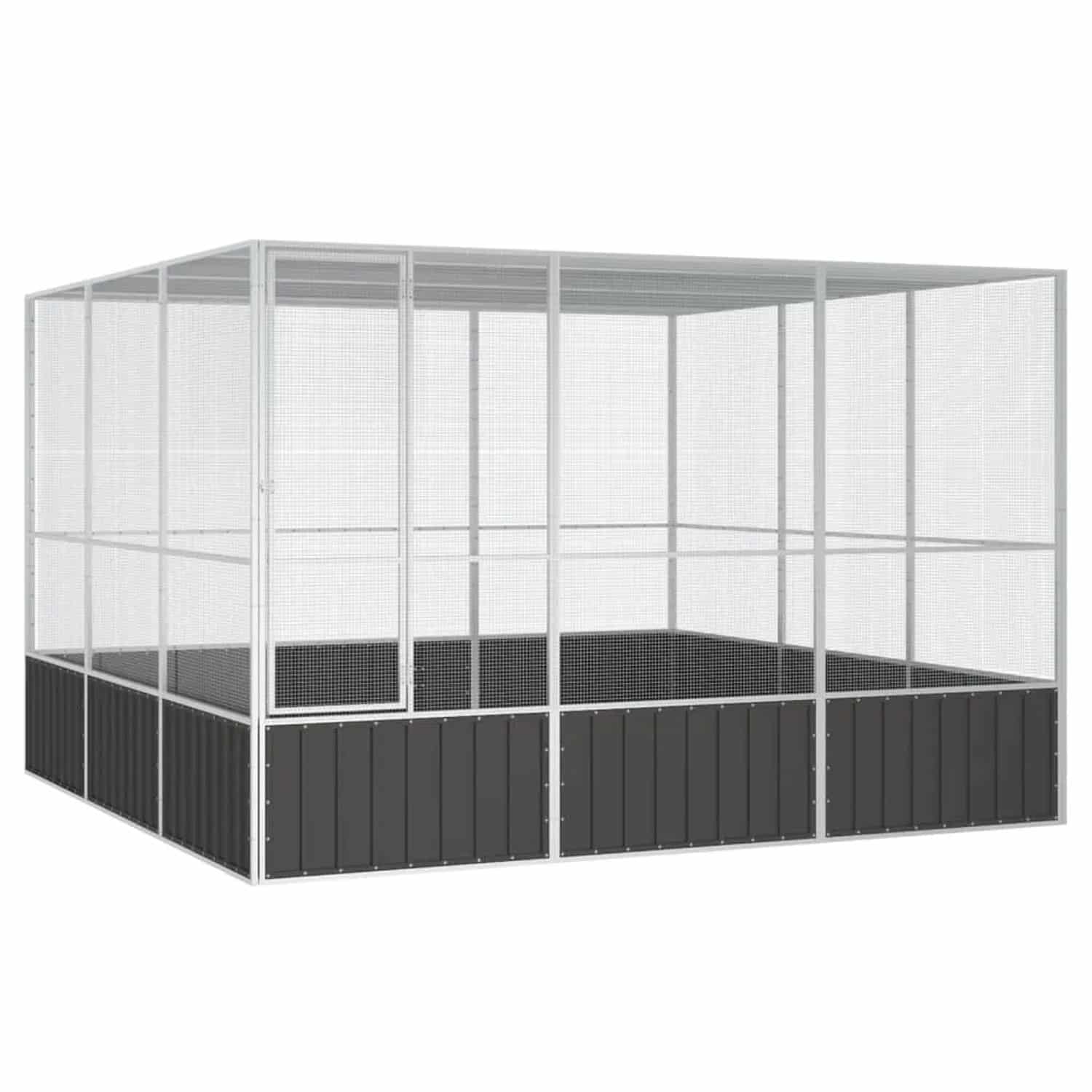 vidaXL Vogelkäfig Anthrazit 302