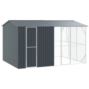 vidaXL Vogelkäfig Anthrazit 430 x 310 x 247 cm Verzinkter Stahl 3325162
