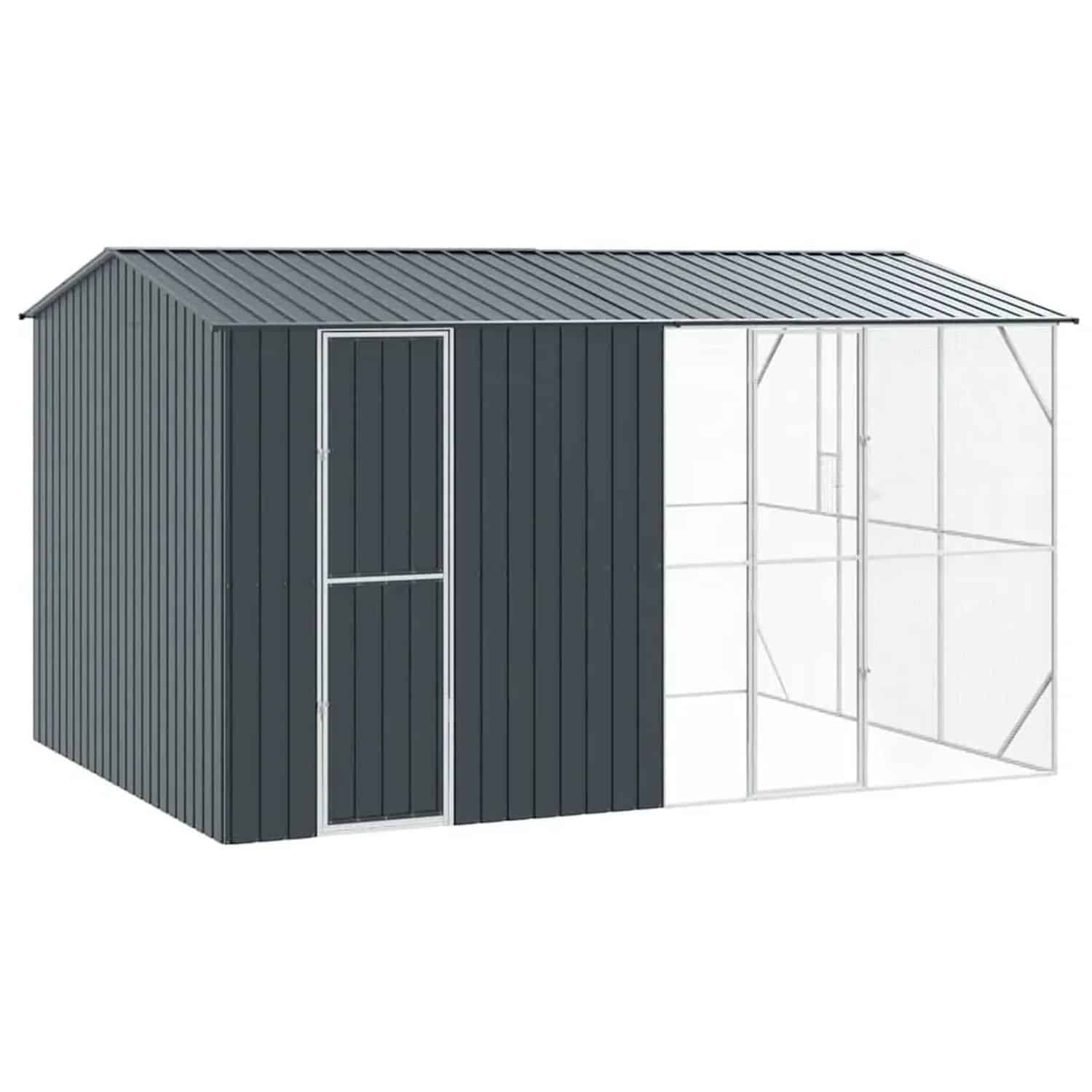 vidaXL Vogelkäfig Anthrazit 430 x 310 x 247 cm Verzinkter Stahl 3325162