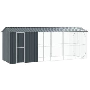 vidaXL Vogelkäfig Anthrazit 645 x 208 x 247 cm Verzinkter Stahl 3325154