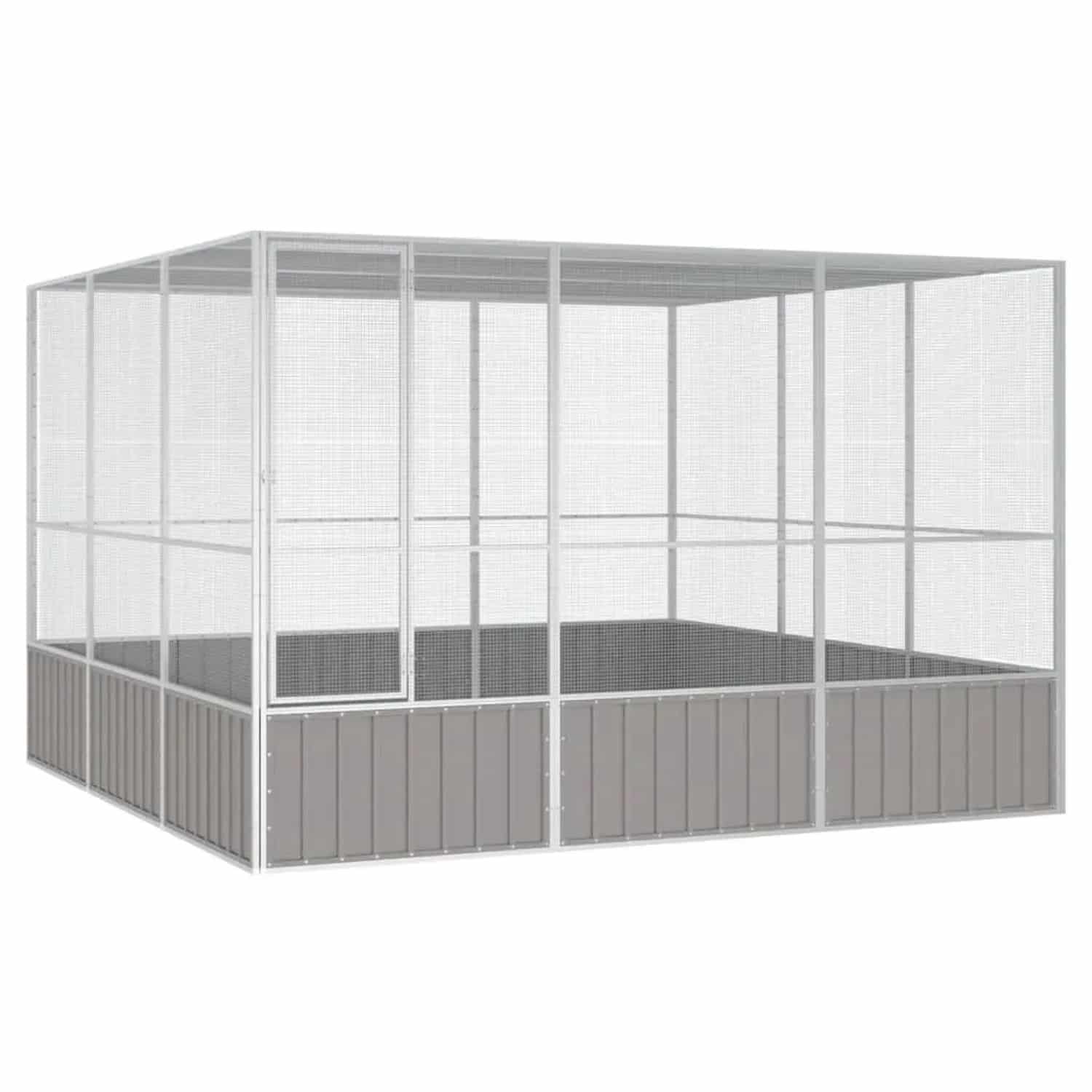 vidaXL Vogelkäfig Grau 302