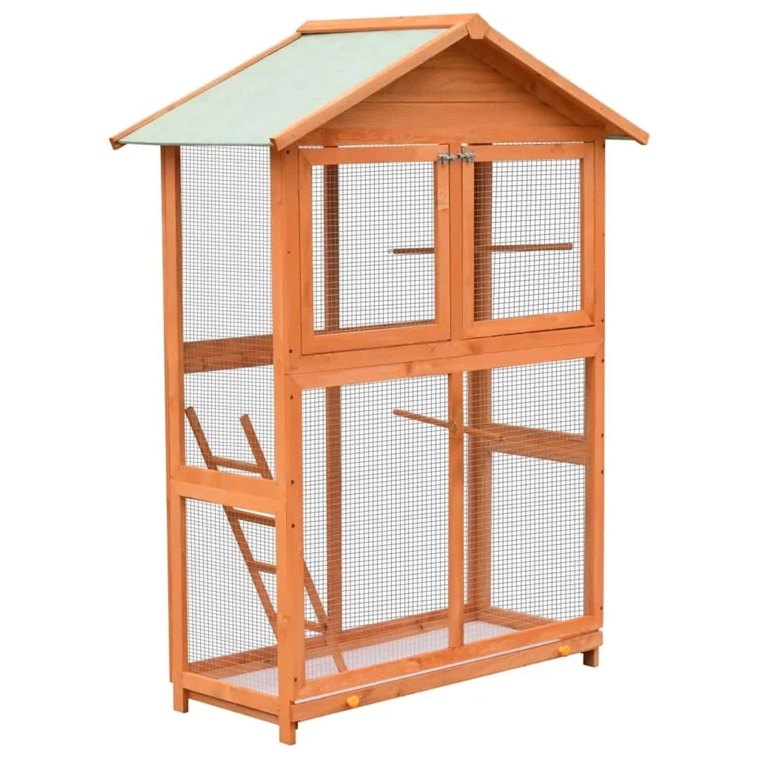 vidaXL Vogelkäfig Kiefernholz & Tannenholz 125