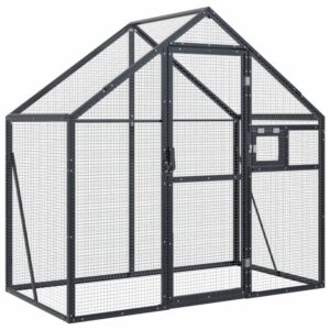 vidaXL Voliere Anthrazit 179x100x185 cm Aluminium