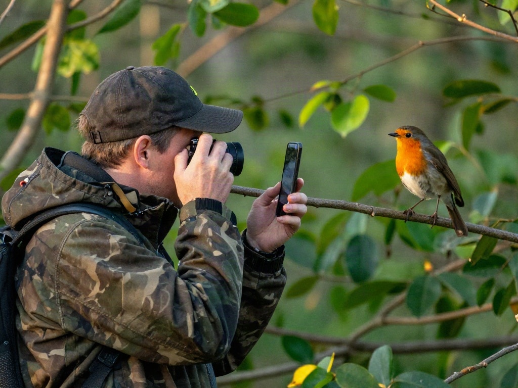 Vögel mit Smartphone fotografieren