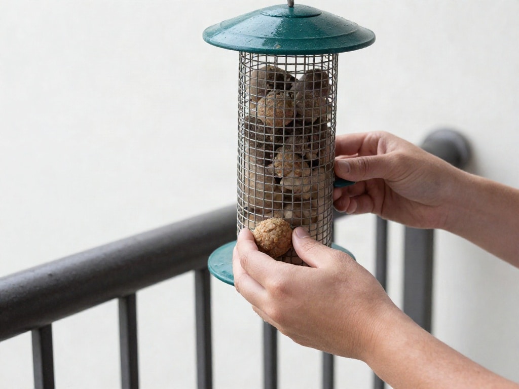 Vogelfutter Balkon ohne Dreck