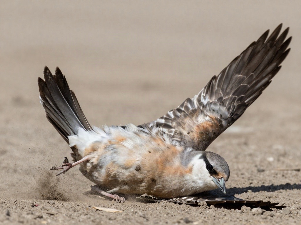 Vögel Staubbad